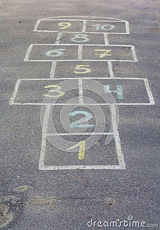 Hopscotch Stock Photo