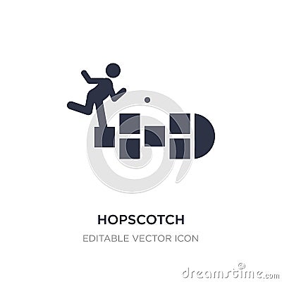 hopscotch icon on white background. Simple element illustration from Entertainment concept Vector Illustration