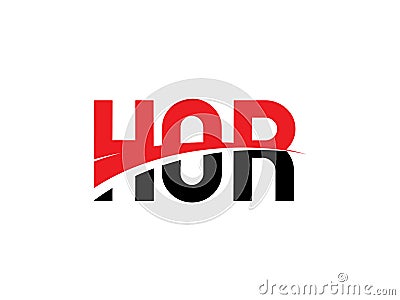 HOR Letter Initial Logo Design Vector Illustration Vector Illustration