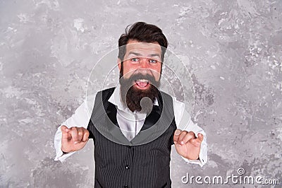 Hora dance. Happy jewish man dance on abstract wall. Bearded man dance israeli folk melody. Jewish celebrations. Music Stock Photo