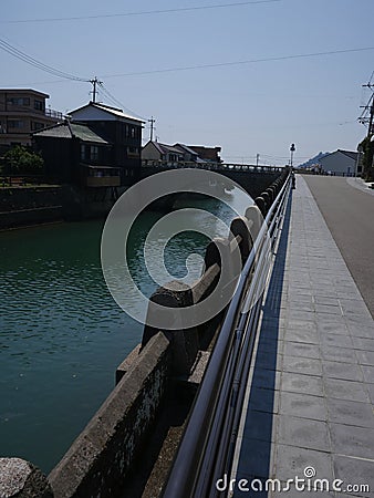 Horikawa Unga Canal was located in the scenic Miyazaki Prefecture Editorial Stock Photo