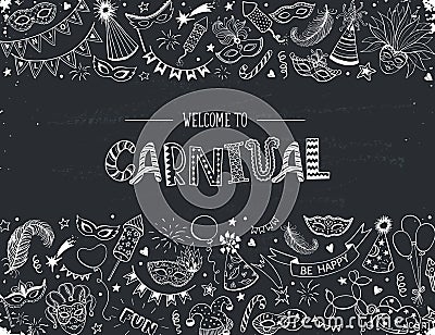 Carnival greeting card Stock Photo