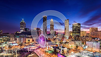 Horizon du centre d'Atlanta, la Géorgie, Etats-Unis banque de vidéos Horizon du centre d'Atlanta, la Géorgie, Etats-Unis banque de vidéos