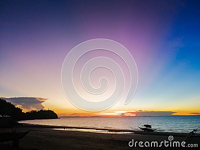 Horizon that glows. Stock Photo