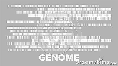 Horizontal Big Genomic Data Visualization Vector Vector Illustration