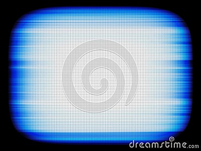 Horizontal blue retro vintage tv screen abstraction background b Stock Photo