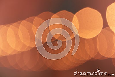 Horizontal blurred texture light bulbs in cafe, abstract background Stock Photo