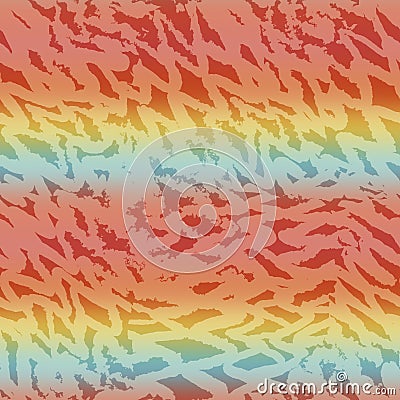 Horizontal blurry ombre blend textured stripe background. Variegated pastel line melange seamless pattern. Abstract Stock Photo