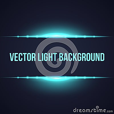 Horizontal bright frame. Vector light background. Vector Illustration