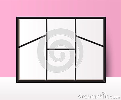 Horizontal Collage Layout Template. Frames for Photo or Illustration. Vector. For Photos, Pictures, Photo Collage Vector Illustration