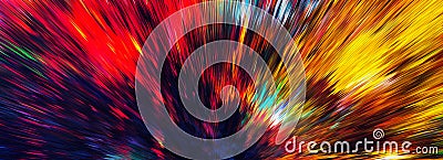 Horizontal color explosion abstraction Stock Photo