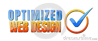 Optimized Web Design Banner for websites or promotions Cartoon Illustration