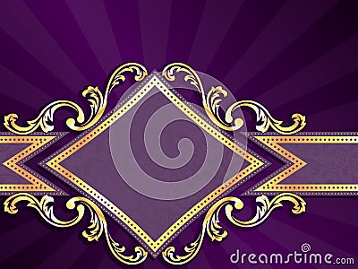 Horizontal diamond-shaped purple banner Stock Photo