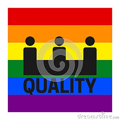 Equality Pride Typograph Vector Illustration