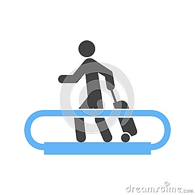 Horizontal Escalator Vector Illustration