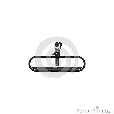 Horizontal escalator icon. Element of airport icon for mobile concept and web apps. Detailed Horizontal escalator icon can be used Stock Photo