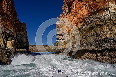 Horizontal Falls - tidal changes in the Kimberleys Stock Photo