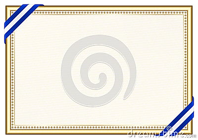 Horizontal frame and border with Israel flag Vector Illustration
