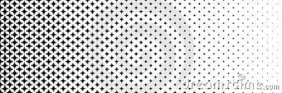 horizontal halftone of modern black sharp crossed shape design for pattern and background Vector Illustration