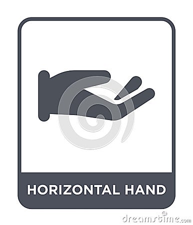 horizontal hand icon in trendy design style. horizontal hand icon isolated on white background. horizontal hand vector icon simple Vector Illustration