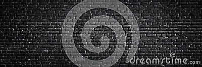 Black Brick Wall Stock Photo