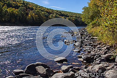 Deerpark, NY / United States - Oct. 10, 2015: a view of Upper Delaware Scenic Byway Stock Photo