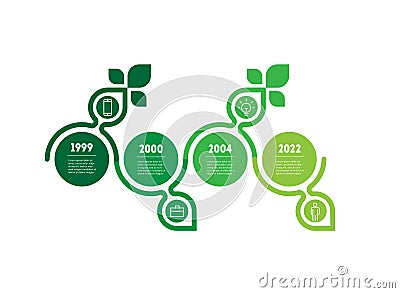 Horizontal infographics - research in science and Green technology. The sustainable development and growth of the eco business. Vector Illustration