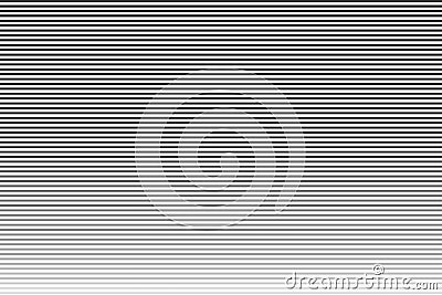 Horizontal line. Lines halftone pattern with gradient effect. Black and white stripes Vector Illustration