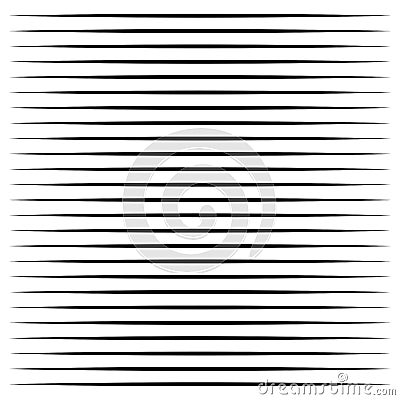 Horizontal lines geometric element. Straight parallel lines, stripes. Horizontal streaks, strips pattern. Linear, lineal Vector Illustration