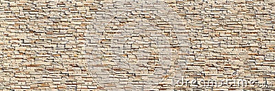 horizontal modern brick wall for pattern and background Stock Photo