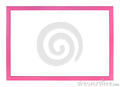 Horizontal modern pink picture frame Stock Photo