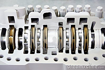 Horizontal multistage centrifugal pump Stock Photo