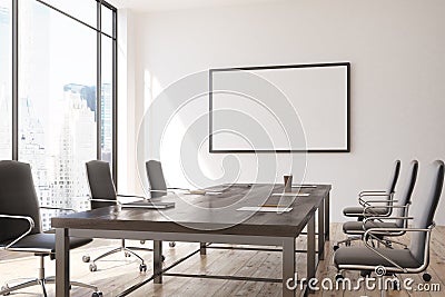 Horizontal poster meeting room interior Stock Photo