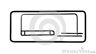 Horizontal rectangle frame icon , vector design Generative AI Vector Illustration