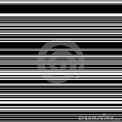 Horizontal straight black lines pattern Vector Illustration