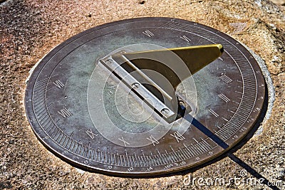 A horizontal sundial Stock Photo