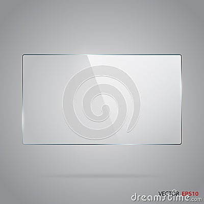 Horizontal vector glass frame Vector Illustration