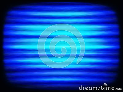 Horizontal vintage blue interlaced tv screen abstraction backgro Stock Photo
