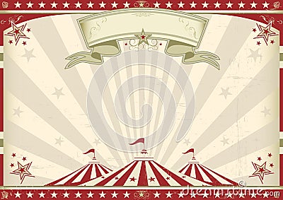 Horizontal vintage circus Vector Illustration