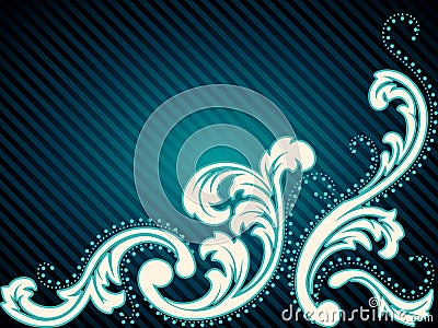 Horizontal vintage rococo background Stock Photo