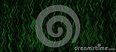 Horizontal vivid matrix neo cyberpunk hacker terminal distorted Stock Photo
