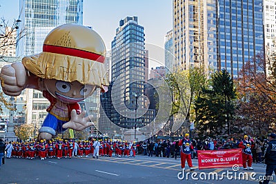 Monkey D Luffy in the Macy's Thanksgiving Day Parade 2023 Editorial Stock Photo