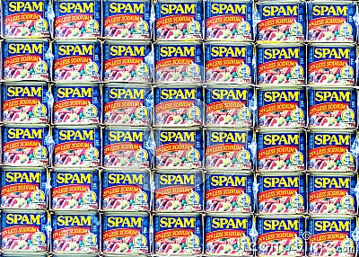 Hormel brand Spam Lite cans Editorial Stock Photo