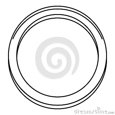 Hormonal ring icon, outline style Vector Illustration