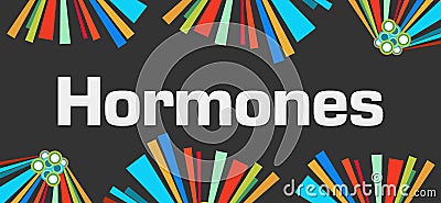 Hormones Dark Colorful Background Stock Photo