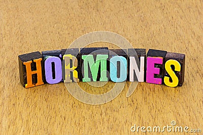 Hormone medical estrogen testosterone health wellness love stress hormones Stock Photo