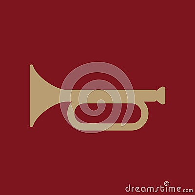 The horn icon. clarion symbol. Flat Vector Illustration