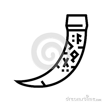 horn viking line icon vector illustration Vector Illustration