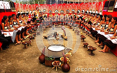 Hornbill Festival of Nagaland-India. Editorial Stock Photo