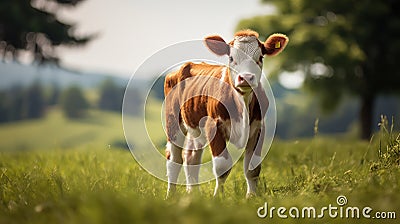 horns cute cow Cartoon Illustration